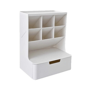 Cosmetic Organizer With <b>Drawers</b> <b>Plastic</b> Makeup <b>Storage</b> Shelf Simple Desktop Holder 10-20 L Capacity - Product Image 5