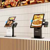 Kiosco de Autoservicio de 15.6 Pulgadas con Configuración Modular, Escáner QR, Impresora POS, Lector RFID para Restaurante