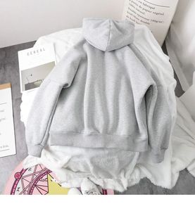 Felpe con logo personalizzato con cappuccio e cerniera spessa cappotti alla moda autunno inverno a maniche lunghe <span class=keywords><strong>felpa</strong></span> con cappuccio da <span class=keywords><strong>donna</strong></span> - Product Image 2