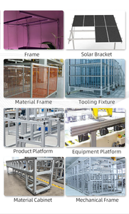 Profilé en <span class=keywords><strong>aluminium</strong></span> industriel blanc argenté 5050 - Cadre de construction à épaisseur élevée conçu pour les machines à grande <span class=keywords><strong>échelle</strong></span>, découpe extra-résistante - Product Image 5