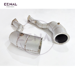 Tuyau d'échappement sport Ecnal pour Audi S6 S7 C8 2.9T 2012-2018, échappement haute performance en acier inoxydable avec bouclier thermique - Product Image 6