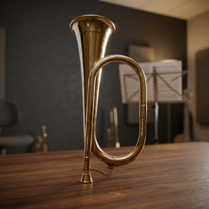 Trompette Bugle en Laiton Vintage, Instrument de Musique à Vent Traditionnel, Corne en Laiton de Style Antique pour Collection et Décoration - Product Image 5
