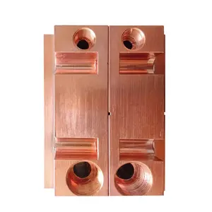 CNC Machining Copper Chiller Parts Water cooler block liquid cooling system bending welding copper tubes for liquid cold plate