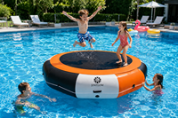 Trampoline aquatique gonflable JINFLOW pour hôtels de villégiature, plateforme de saut flottante en PVC à installation rapide, pour le lac et les loisirs en plein air