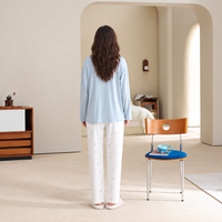 Ensemble de pyjama en coton modal imprimé de qualité supérieure, vêtements de détente pour la maison, pyjama en coton fleuri pour filles