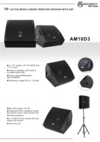 Accuracy Pro Audio AM10D3 Altavoz de madera con sonido de escenario de 10 "Altavoz de monitor de gabinete de madera activo con DSP de grado profesional