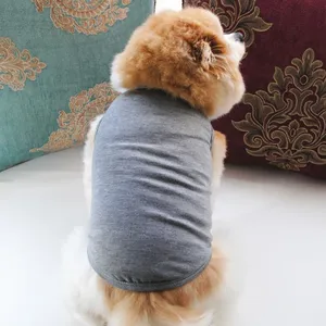 Kaus anjing kosong murah, rompi tanpa lengan musim panas pakaian hewan peliharaan untuk anjing kucing kecil sedang - Product Image 4
