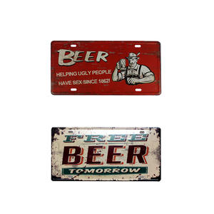 Tapete de parede vintage da china, carimbo de cerveja, barra de alumínio, sinal de <span class=keywords><strong>metal</strong></span> - Product Image 6