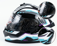 Casques de moto modulaires ZoomLon en gros avec feux arrière LED, homologués DOT, couleur personnalisable, logo, visière double à dégagement rapide, en ABS – Tous modèles