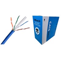 Kabel LAN Cat6 Terproteksi FTP UTP untuk Komunikasi Dalam Ruangan dengan 4 Pasang 1000ft Kabel Komunikasi Tembaga Cat 5 untuk Komputer