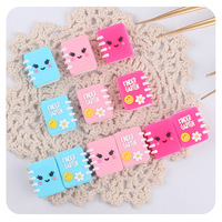 Manik-manik Silikon 3D Smile Book Focal Beads untuk Pembuatan Gantungan Kunci, Kalung, Gelang, dan Tali Lanyard