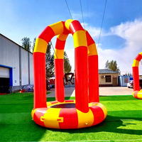Trampolín Inflable Comercial para Publicidad Exterior, Sistema de Salto de PVC Suave y Resistente, Impermeable y Resistente a los Rayos UV