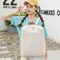 Sac à dos d'étudiant Fuliya personnalisé, couleur unie, grande capacité, léger, pour une utilisation quotidienne, le travail au bureau, les affaires, le transport d'ordinateur portable