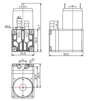 Pompa Air Diafragma Mini 0.23L 6V-24V Self Priming 2m Lift untuk Dispenser Kopi OEM