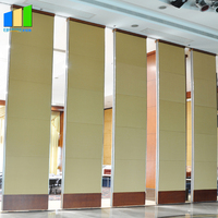 Portes coulissantes de type ultra-haute, insonorisées, écran pliable, mobilier de bureau, cloison amovible, cadre en aluminium, surface en bois, 65 mm