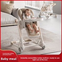 Chaise haute pour bébé, pliable en un clic, multifonction, pousser/basculer, sécurité, plastique, 0-6 ans