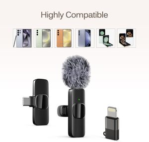 Microphone Lavalier Sans Fil 3-en-1 pour Diffusion et Interviews, Compatible avec Téléphones Mobiles, Appareils Photo, Haut-parleurs, Tablettes et PC - Product Image 6