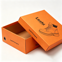 Boîte d'emballage en papier pour chaussures écologiques et recyclables avec logo personnalisé, pour cadeaux, chaussures, vêtements, rangement, avec couvercle et base personnalisés