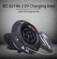 EVSE Europe Standard EV Accessoires de voiture Plug Type 2 IEC62196 Entrée côté voiture 32A EV Chargeur prise pour voitures électriques