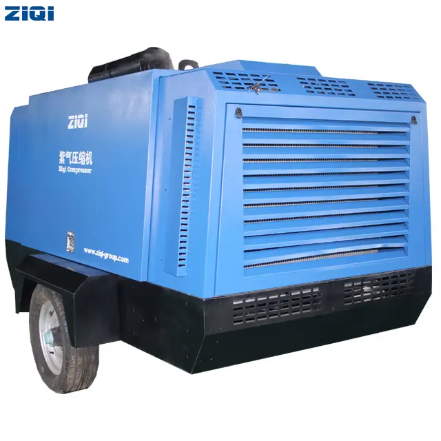 Compresor de aire diésel móvil accionado por correa de excelente calidad superior de 92 kW con precio directo de fábrica usado en industrial