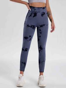 High Waisted Tie Dye <b>Yoga</b> <b>Leggings</b> With Scrunch Butt Lift Tummy Control Full Length Athletic Pants <b>For</b> <b>Women</b> - Product Image 3