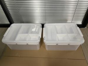 2 <b>PACK</b> <b>Large</b> Capacity Double-Layer Transparent Toy Organizer Building Blocks Storage <b>Box</b> Kids' Stackable PP Plastic Base - Product Image 3