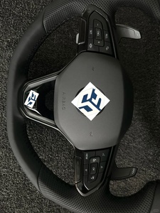 Volant en cuir compatible avec Volkswagen <span class=keywords><strong>Golf</strong></span> <span class=keywords><strong>8</strong></span> GTI Arteon Jetta MK8 Tiguan L Passat Tiguan GTI R <span class=keywords><strong>GTE</strong></span> GTS - Product Image 5