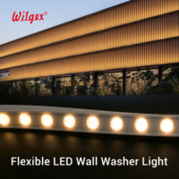 Projecteur LED mural flexible à extrusion intégrée, IP67 RGB DMX, découpable, pliable à 250 mm, éclairage uniforme, garantie 5 ans, 36x253mm