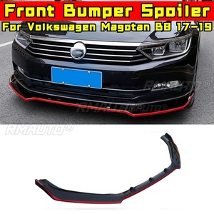 Para Volkswagen Magotan B8 2017-2019, Kit de carrocería con difusor y divisor de labio de parachoques delantero, pieza de modificación de labio de parachoques en negro brillante - Product Image 2