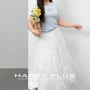 T-shirt à manches courtes bleu clair pour femme Happy Plus avec broderie renard, tricot respirant, style universitaire, grande taille - Product Image 3