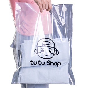 Biểu tượng tùy chỉnh in quần áo gói trong suốt một lớp túi nhựa với chết cắt - Product Image 1