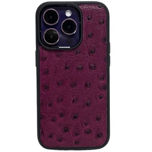 Commercio all'ingrosso struzzo goffrato in pelle di gomma paraurti cellulare cassa del telefono cellulare per <span class=keywords><strong>iphone</strong></span> 16 15 14 <span class=keywords><strong>13</strong></span> Pro - Product Image 1