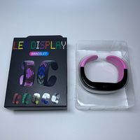 Bracelet LED Lumineux en Silicone Rechargeable RICHSHINING pour Course Nocturne, Événements Sportifs, Piste de Danse, Affichage Défilant d'Informations, Utilisation Intérieure