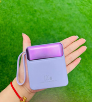 Promotion DX270 : Mini Powerbanks portables ultra-minces Li-Polymère à charge rapide avec câbles intégrés, chargeur rapide 10000 mAh, produit économique