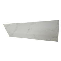 Comptoirs de cuisine et de salle de bain modernes sur mesure en pierre de quartz/marbre blanc poli, résistants à l'eau, pour meubles de salle de bain et dessus de table
