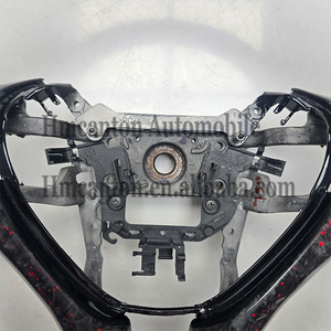 สินค้าขายดี พวงมาลัยรถยนต์ Honda Civic รุ่นที่ 8 ทำจากคาร์บอนไฟเบอร์แบบฟอร์จ  หนังแบบเจาะรู  ลายเส้น - Product Image 5
