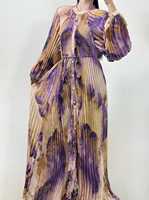 Vestido Maxi con Estampado Floral para Mujer, Cuello Redondo, Manga Larga, Chifón, Casual, Elegante, para Fiesta, Primavera Verano, Tallas Grandes, Venta al Por Mayor, OEM, ODM
