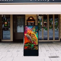 Cosun un cadre led écran publicitaire alimenté par batterie signalisation numérique portable kiosque numérique extérieur alimentation par batterie