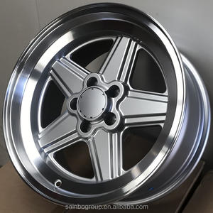 F615526 16x8 16x9 17x8 17x9 17x10 5x112 Jantes en aluminium argentées à lèvres usinées Sainbo Old School Classic, jantes en alliage pour voiture - Product Image 6