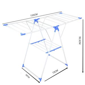 <span class=keywords><strong>Stendibiancheria</strong></span> pieghevole a 2 livelli per interni/esterni stendino con ali regolabili in altezza asciugatrice portatile per abbigliamento e asciugamani - Product Image 1