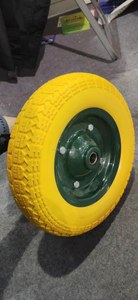 Chine usine turquie marché 350-7 jante en métal plat gratuit Pu mousse <span class=keywords><strong>brouette</strong></span> roue pour camion à main chariot chariot jardin Wagons - Product Image 2
