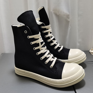 <span class=keywords><strong>Scarpe</strong></span> <span class=keywords><strong>da</strong></span> <span class=keywords><strong>Ginnastica</strong></span> Alte in Tela di Lusso <span class=keywords><strong>da</strong></span> Uomo <span class=keywords><strong>con</strong></span> Cerniera e <span class=keywords><strong>Suola</strong></span> Spessa per Coppie Taglie Forti Unisex - Product Image 4