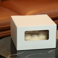 Boîte à gâteau de luxe avec fenêtre transparente, emballages de boulangerie personnalisés, fabricant OEM