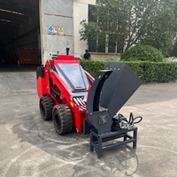 Trituratore di Legno Economico, Mini Attrezzatura per Skid Steer Loader, Accessorio per la Pulizia di Fattorie e Foreste