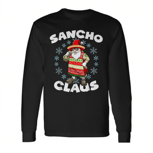 Camiseta de manga larga navideña de Papá Noel mexicano Sancho Claus - Product Image 2