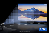 Projecteur pour soirées cinéma en famille |   HD |   Portable |   Adapté à la lumière du jour |   Android 14 5G WiFi BT5.4 |   Lumière LED 800 ANSI Lumens