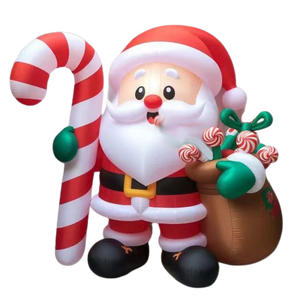 New Fashion Outdoor Gonflable Santa Reindeer Sleigh Décorations de Noël avec éclairage pour décor de vacances - Product Image 4