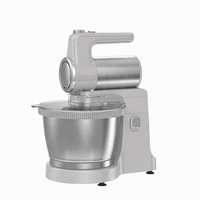 Batteur sur socle électrique classique en acier inoxydable, 5 vitesses, 300 W, avec bol mélangeur de 3,5 L et accessoires inclus pour la cuisine domestique