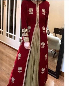 Ropa de fiesta bordada, chaqueta impresionante con vestido de longitud hasta el suelo para fiesta/boda, 2023 - Product Image 1