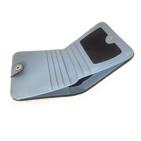 Dompet Mini Kulit PU Biru Muda Modis untuk Pria, Dompet Koin dengan Ritsleting, Tempat Kartu Pria, Tas Dompet untuk Pria, Tas Clutch